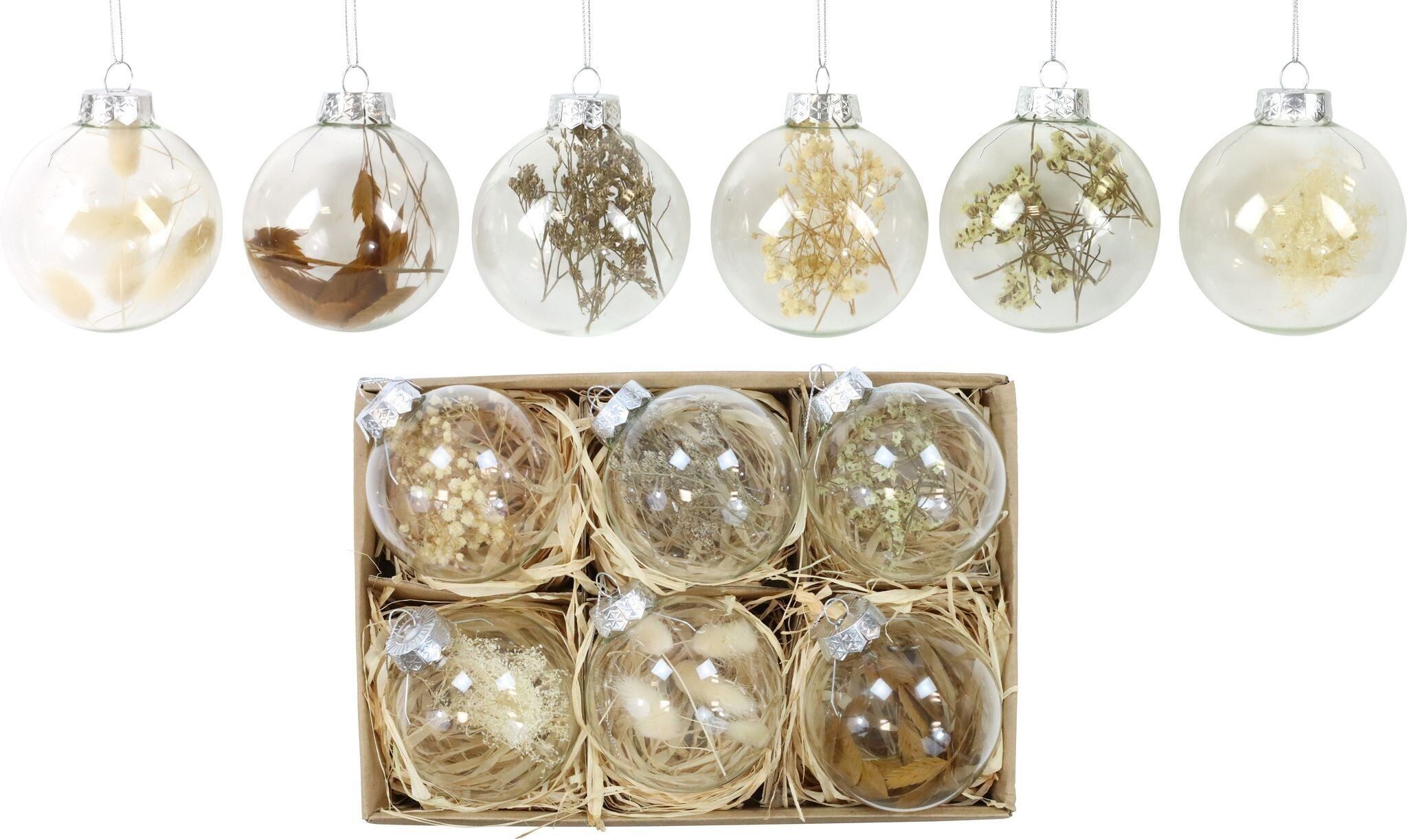 SET 6 PIEZAS BOLAS DE CRISTAL FLORES (HOFF5280)