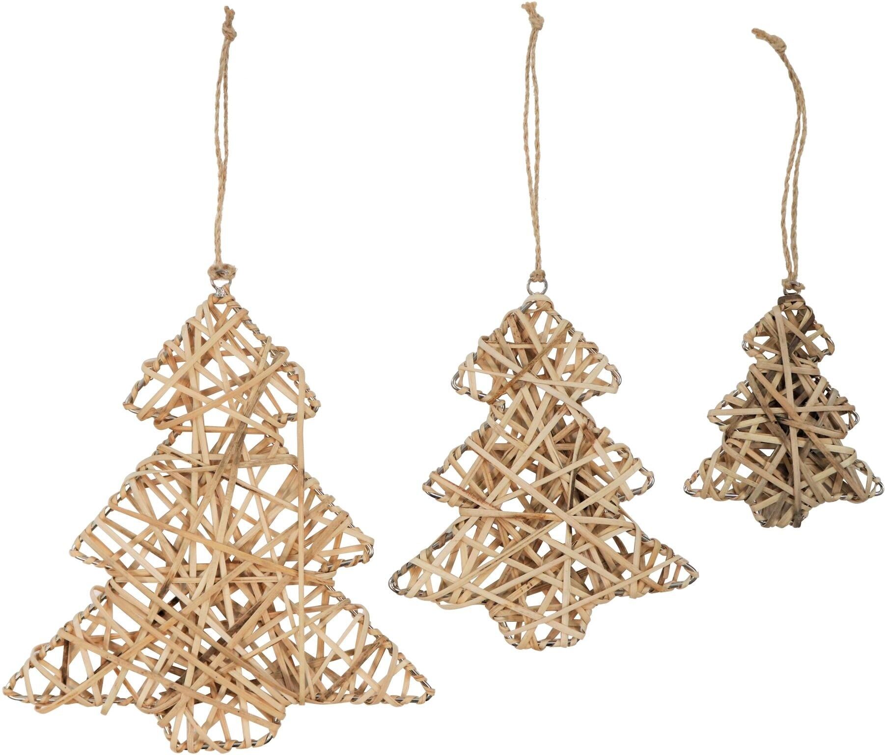 RATTANANHÄNGER BAUM  3 TEILIGES SET (HOFF5330)