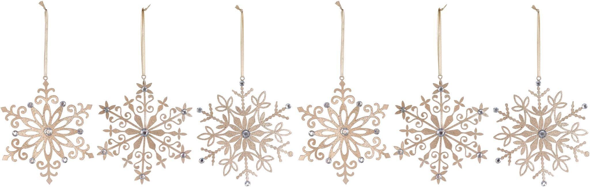 SET 6 PEZZI FIOCCHI DI NEVE DECORATIVI (HOFF5535)