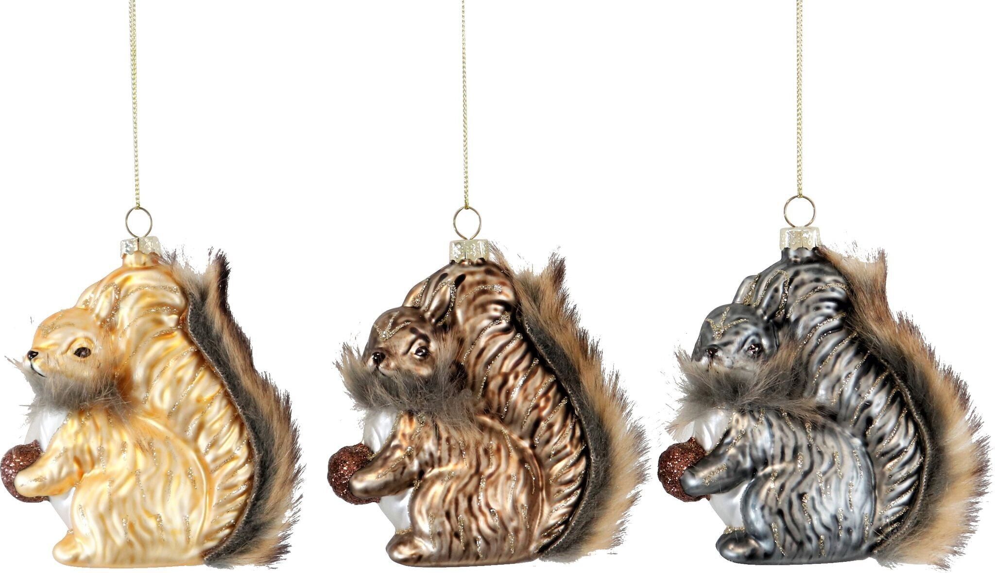 BIJOUX EN VERRE ÉCUREUIL ENSEMBLE 3 PIÈCES (HOFF6518)