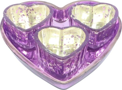 GLASENSEMBLE HEARTS  4 TEILIGES SET (HOFF7010)