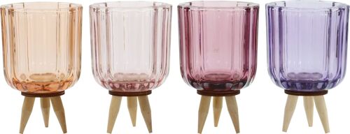 WINDLICHTER SERENITY  4 TEILIGES SET (HOFF7087)