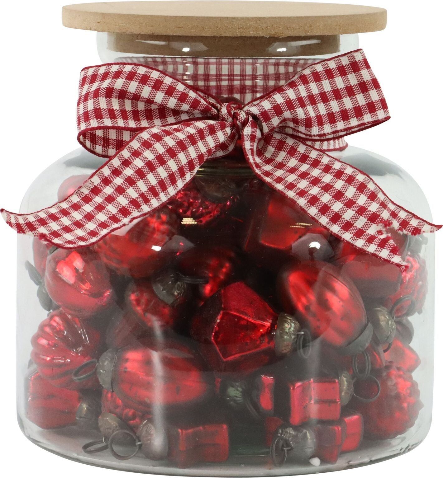 PALLE DI NATALE IN VETRO ROSSO SET DA 61 (HOFF7268)