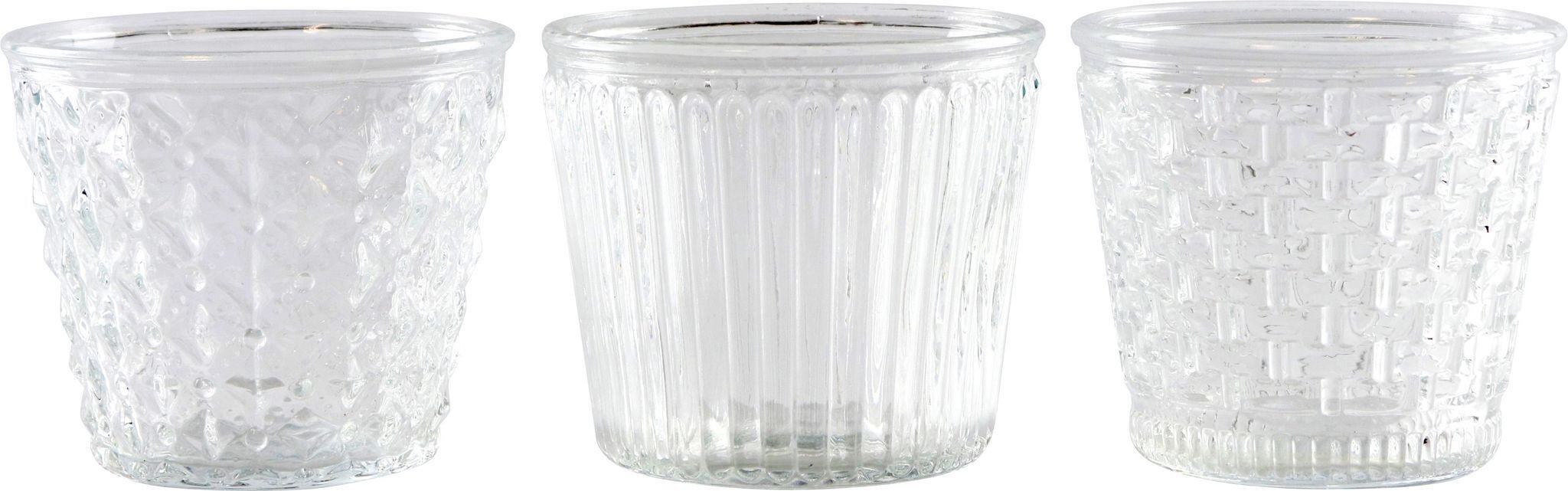 GLASS POTS FARO 3 PIECE SET (HOFF7663)
