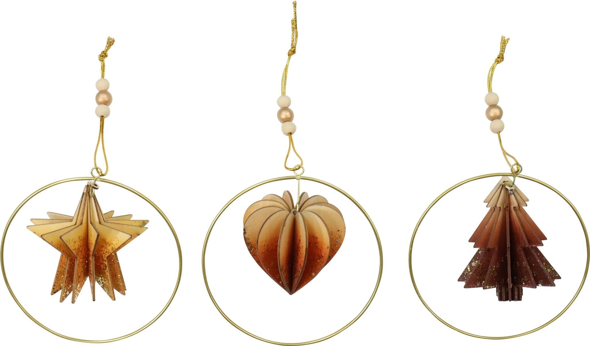 GRUCCIA 3D LEGNI NATURALI SET 3 PEZZI (HOFF7808)