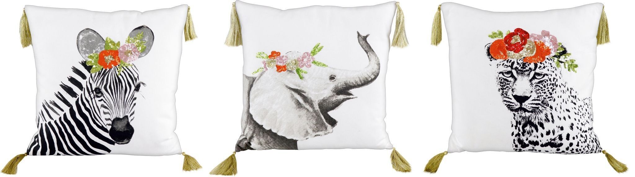 FUNDAS COJÍN SAFARI 45X45 SET 3 PIEZAS (HOFF7873)