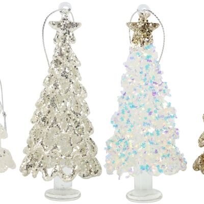 BIJOUX EN VERRE ARBRE EN CRISTAL ENSEMBLE DE 4 PIÈCES (HOFF8167)