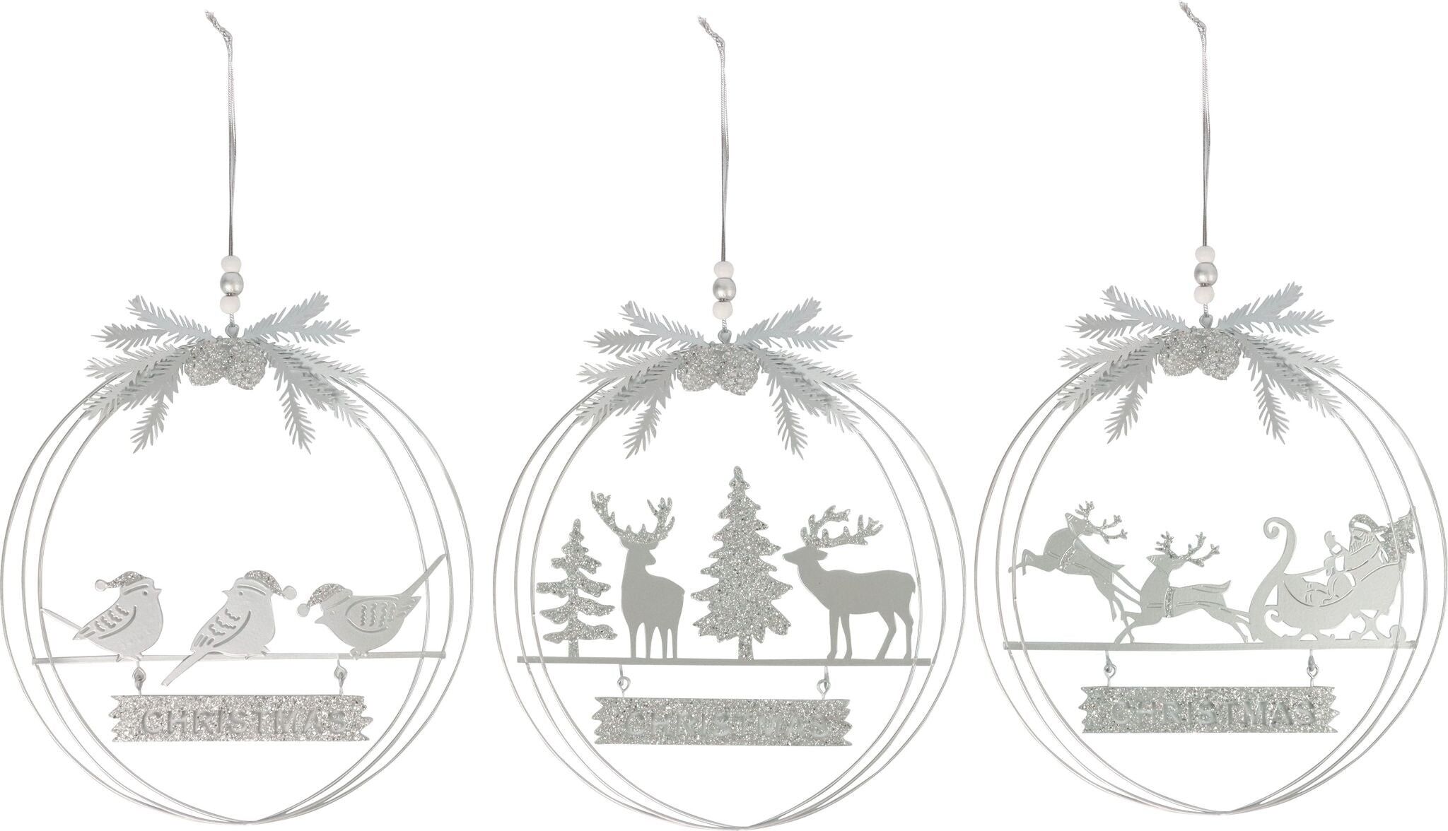 CORONE DECORATIVE SET 3 PEZZI NATALIZI (HOFF8313)