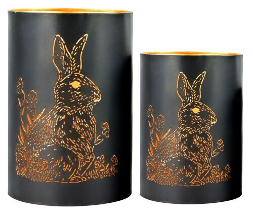 WINDLICHTER HASEN  2 TEILIGES SET (HOFF8416)