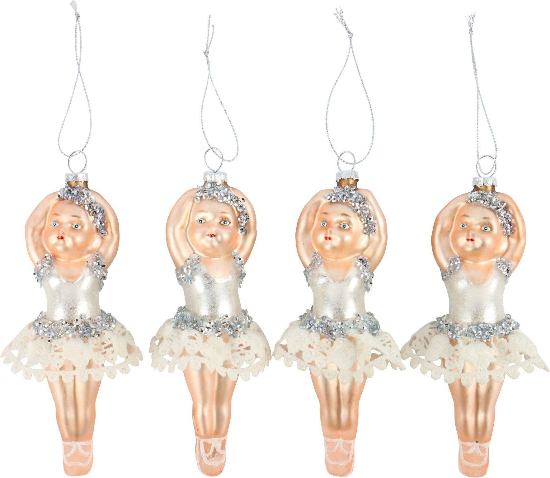 SET 4 PEZZI BALLERINE ANGELO IN VETRO (HOFF8599)