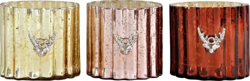 WINDLICHTER HIRSCH  3 TEILIGES SET (HOFF8629)