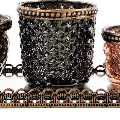CONJUNTO DE VIDRIO M.MESA TOPKAPI SET 4 PIEZAS (HOFF9072)