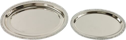 OVALTABLETTS CRISTALLO  2 TEILIGES SET (HOFF9270)
