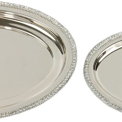 BANDEJAS OVALADA CRISTALLO SET 2 PIEZAS (HOFF9270)