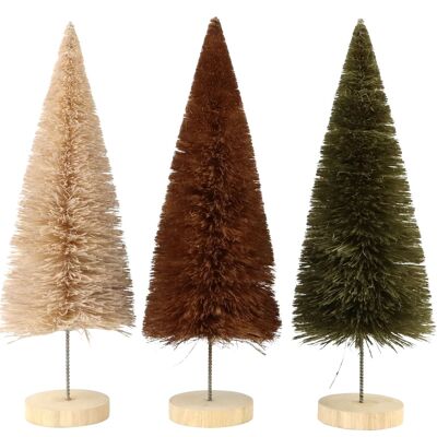 SET 3 PEZZI FORESTA INVERNALE ALBERI (HOFF9499)