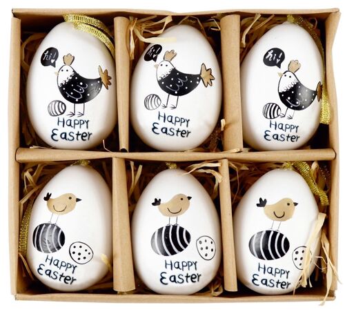 EIER HAPPY EASTER  6 TEILIGES SET (HOFF9833)
