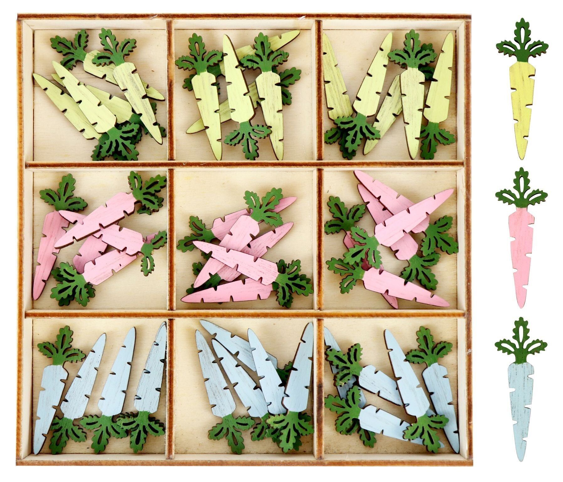 WOODEN BOX CARROTS 45 PIECE SET (HOFF9953)