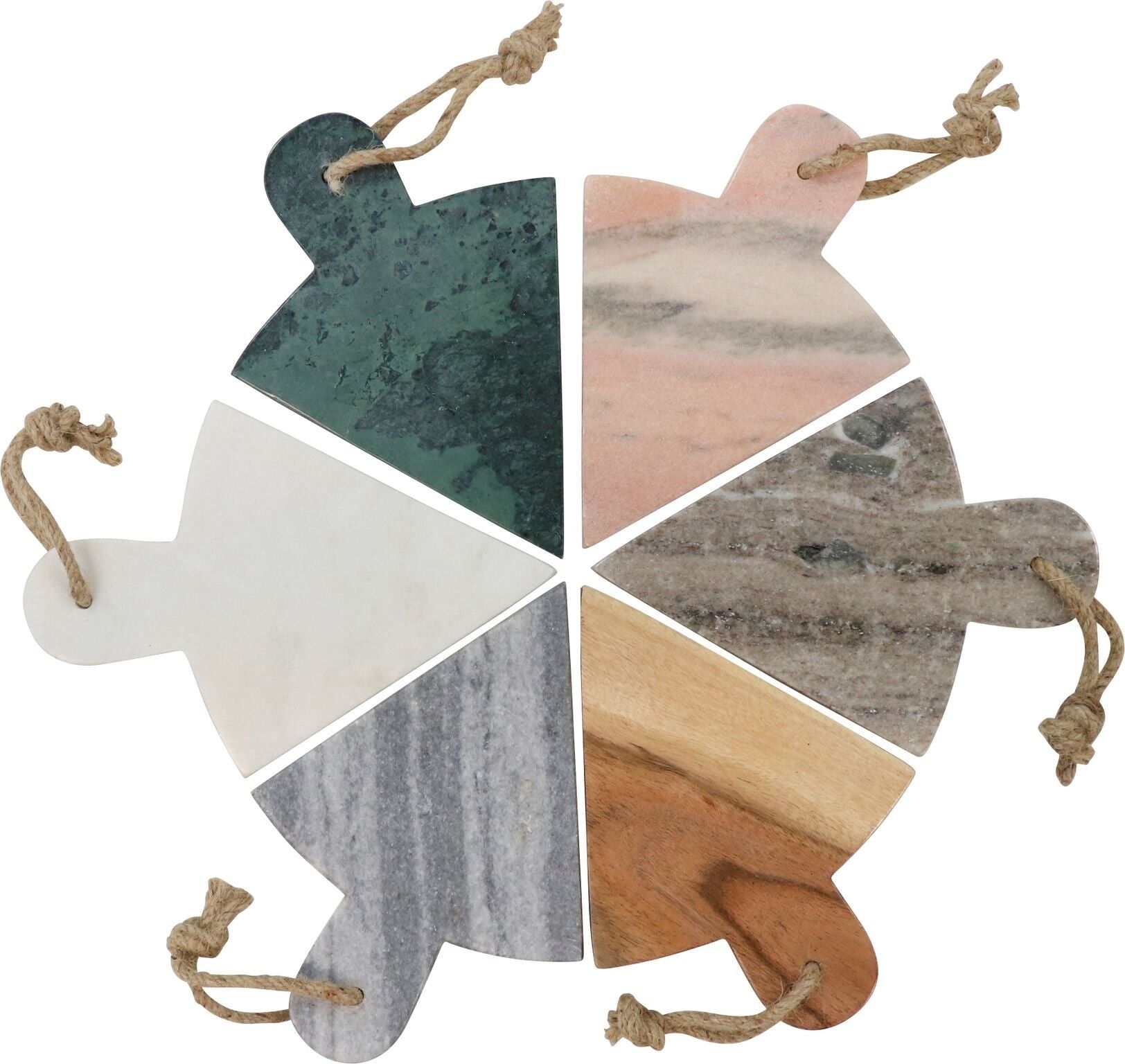 SET DI 6 ANGOLI PER PIZZA IN MARMO (HOFF4643)