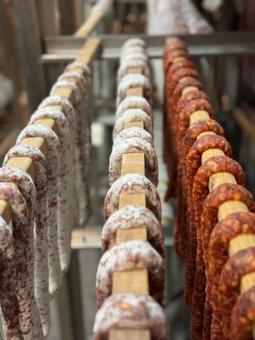 Pack de 10 Saucisses sèche fine au Roquefort - sans ajout de sel nitrité