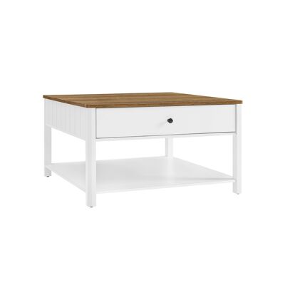 Table de salon avec 2 lames 80 x 80 x 45 cm (P x B x H)
