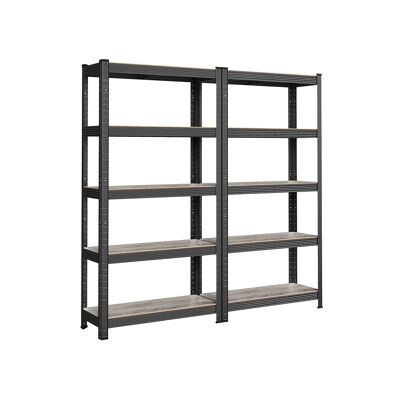 Set van 2 opbergrekken 150 cm hoog 30 x 75 x 150 cm (D x B x H)