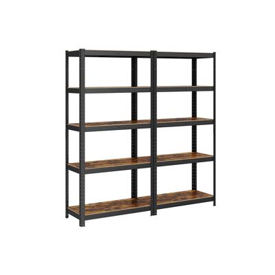 Juego de 2 tablones de madera de 150 cm de altura, 30 x 75 x 150 cm (D x B x H)