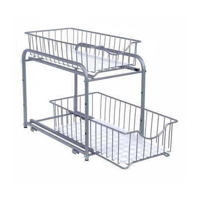 Organisateur de cuisine avec 2 étagères 21 x 36,5 x 27,2 cm (P x L x H)