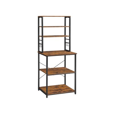 Keukenrek met planken y haken 40 x 60 x 167 cm (D x B x H)