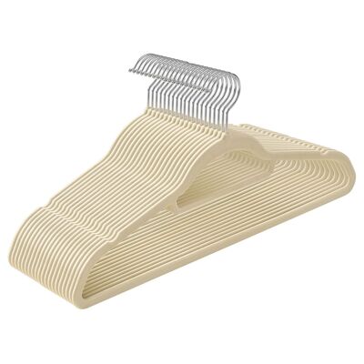 Kledinghanger fluweel set van 20 43,5 x 0,6 x 22,5 cm (L x B x H)