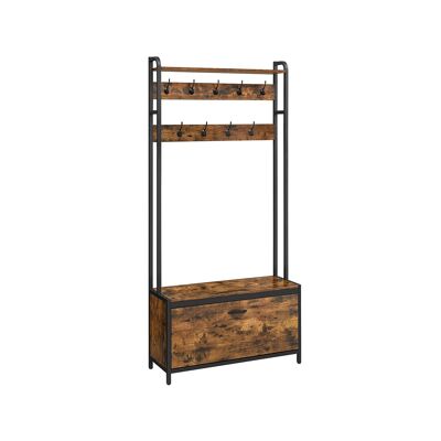 Kapstok con schoenenkast 30 x 85 x 180 cm (Largo x Ancho x Alto)