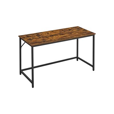 Escritorio de diseño industrial en vintage bruin en zwart 140 x 60 x 75 cm (largo x ancho x alto)