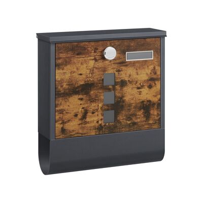 Brievenbus con krantenvak 30,5 x 9,5 x 33,3 cm (L x L x A)