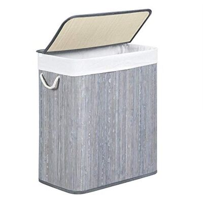 Papel de bambú 100 L gris 51,5 x 31,5 x 60,5 cm (Largo x Ancho x Alto)