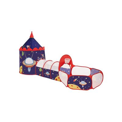 Tente de jeu avec tunnel et bain de balles 120 x 60 x 38 cm (L x l x H) 102 x 130 cm (Ø x H)