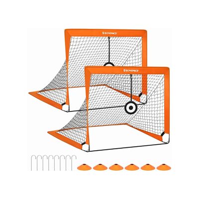 Set van 2 voetbaldoelen voor kinderen 120 x 91 x 91 cm (L x L x A)