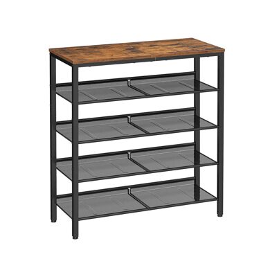 Schoenenrek con 5 niveles 75 x 30 x 93 cm (largo x ancho x alto)