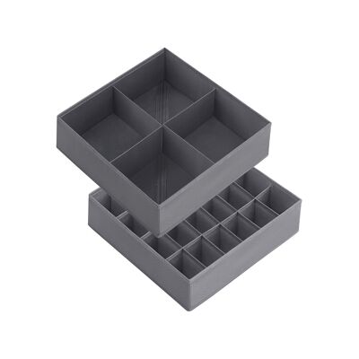 Set van 2 opbergdozen voor ondergoed 32 x 32 x 10 cm (L x L x A)