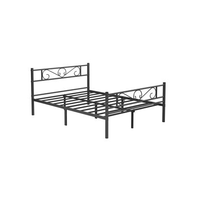 Cadre de lit double en métal 198 x 141,8 x 86,4 cm (L x B x H)