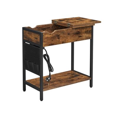 Bijzettafel met stopcontacten 60 x 31,5 x 60 cm (L x B x H) 13 x 5 cm (L x B)