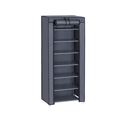 Schoenenrek met stoffen bekleding 46 x 28 x 126 cm (largo x ancho x alto)