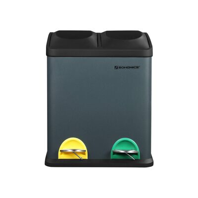 Vuilnisbak 30 liter smoke grijs-zwart 39,9 x 30 x 47 cm (L x B x H)