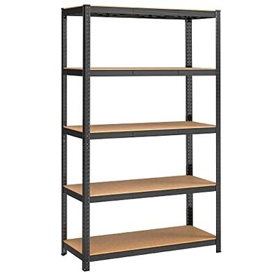 Estantería resistente de 5 niveles 200 x 120 x 60 cm (alto x largo x ancho)