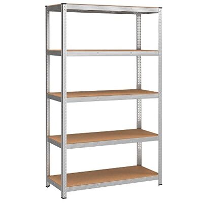 Opbergrek con 5 tablones versátiles 200 x 120 x 60 cm (alto x largo x ancho)