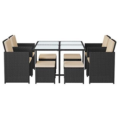 Set di 9 mobili in rattan sintetico 52 x 52 x 86 cm (L x L x A)