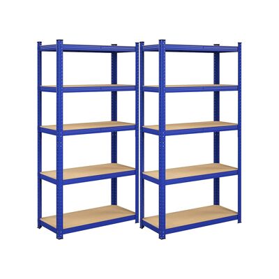 Opbergplanken set van 2 180 x 90 x 40 cm blu 180 x 90 x 40 cm (H x L x L)