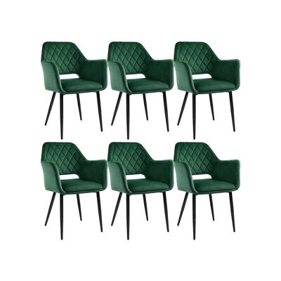 Set di 6 camere da letto con braccioli 59,5 x 58 x 88 cm (L x L x A)