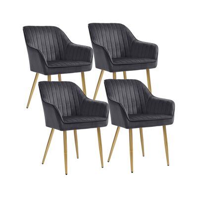 Set van 4 camere da letto gestoffeerde 62,5 x 60 x 85 cm (L x L x A)
