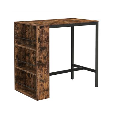 Design industriale bartafel met planken 110 x 60 x 100 cm (L x P x A)