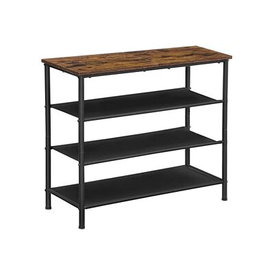 Schoenenrek met 3 planches van polyester stof 75 x 30 x 71 cm (L x B x H)