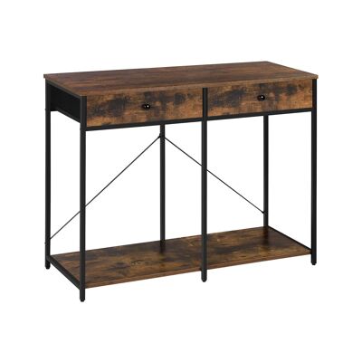 Consoletafel met stoffen lades 100 x 40 x 80 cm (largo x ancho x alto)